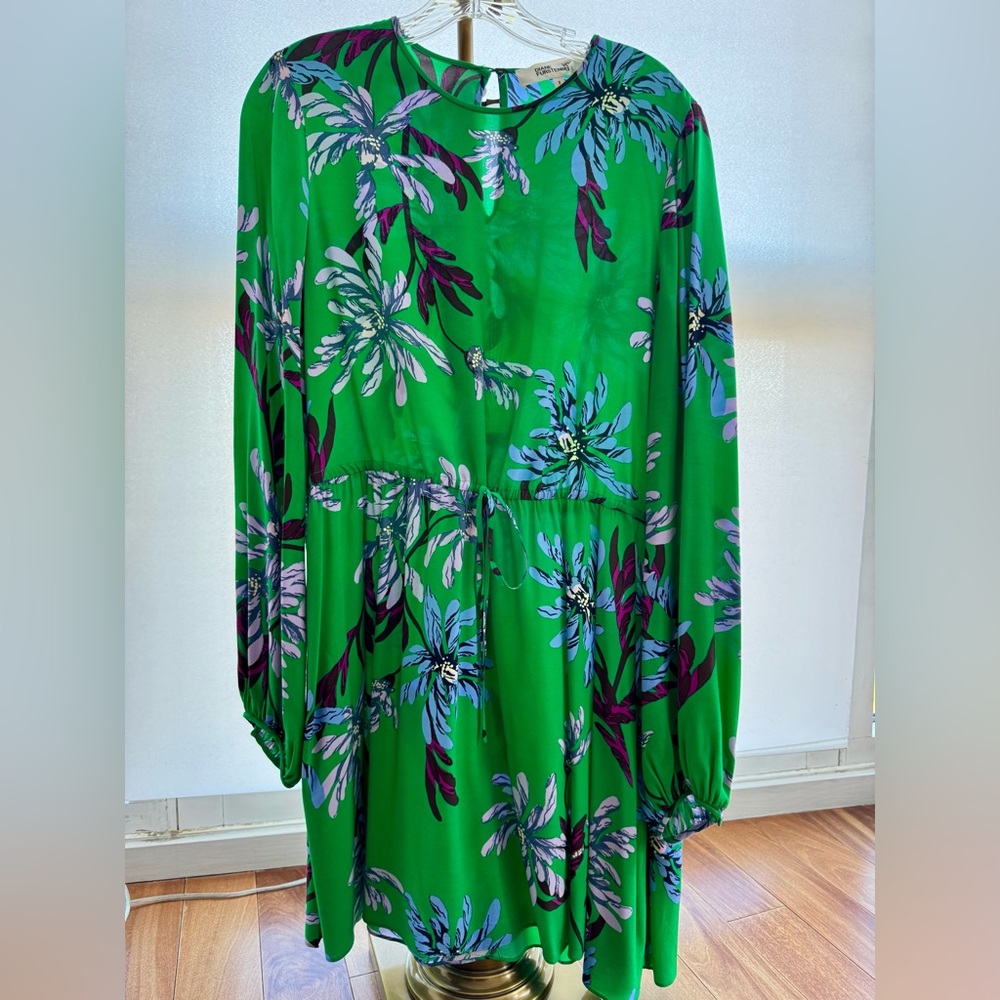 Diane Von Furstenberg Green Floral dress